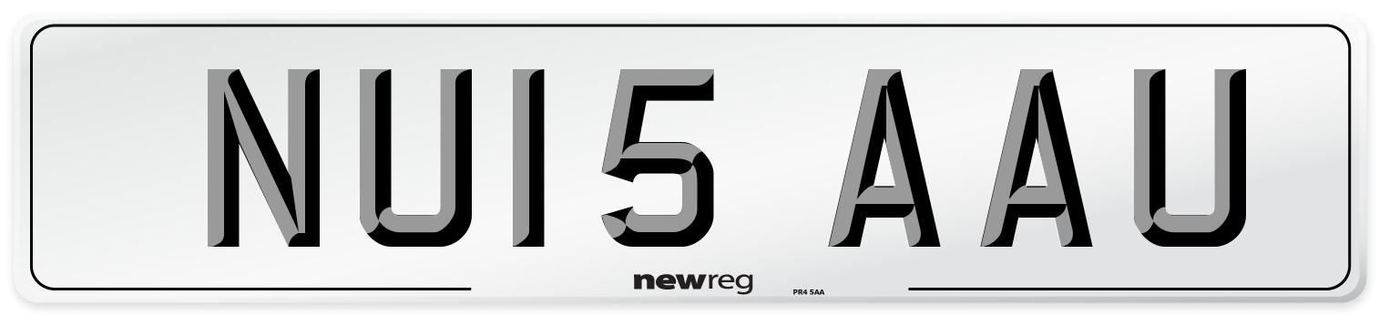 NU15 AAU Number Plate from New Reg